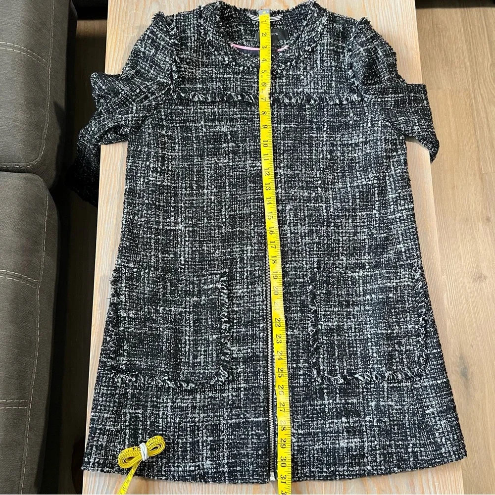 J Crew tweed zip up lady jacket size 4